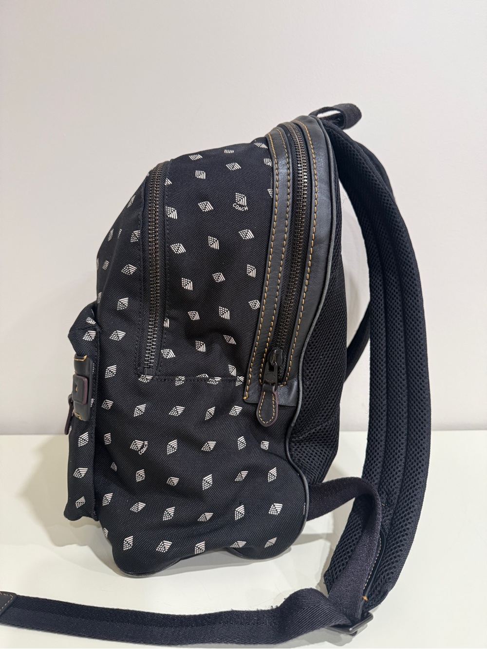 Coach F29479 Academy Backpack With Dot Diamond Print with a gift backpack 🎒 - Picture 4 of 14